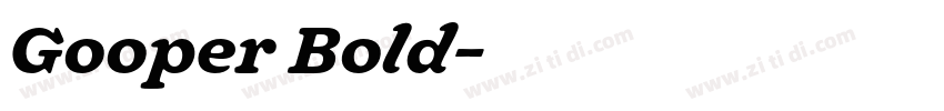 Gooper Bold字体转换